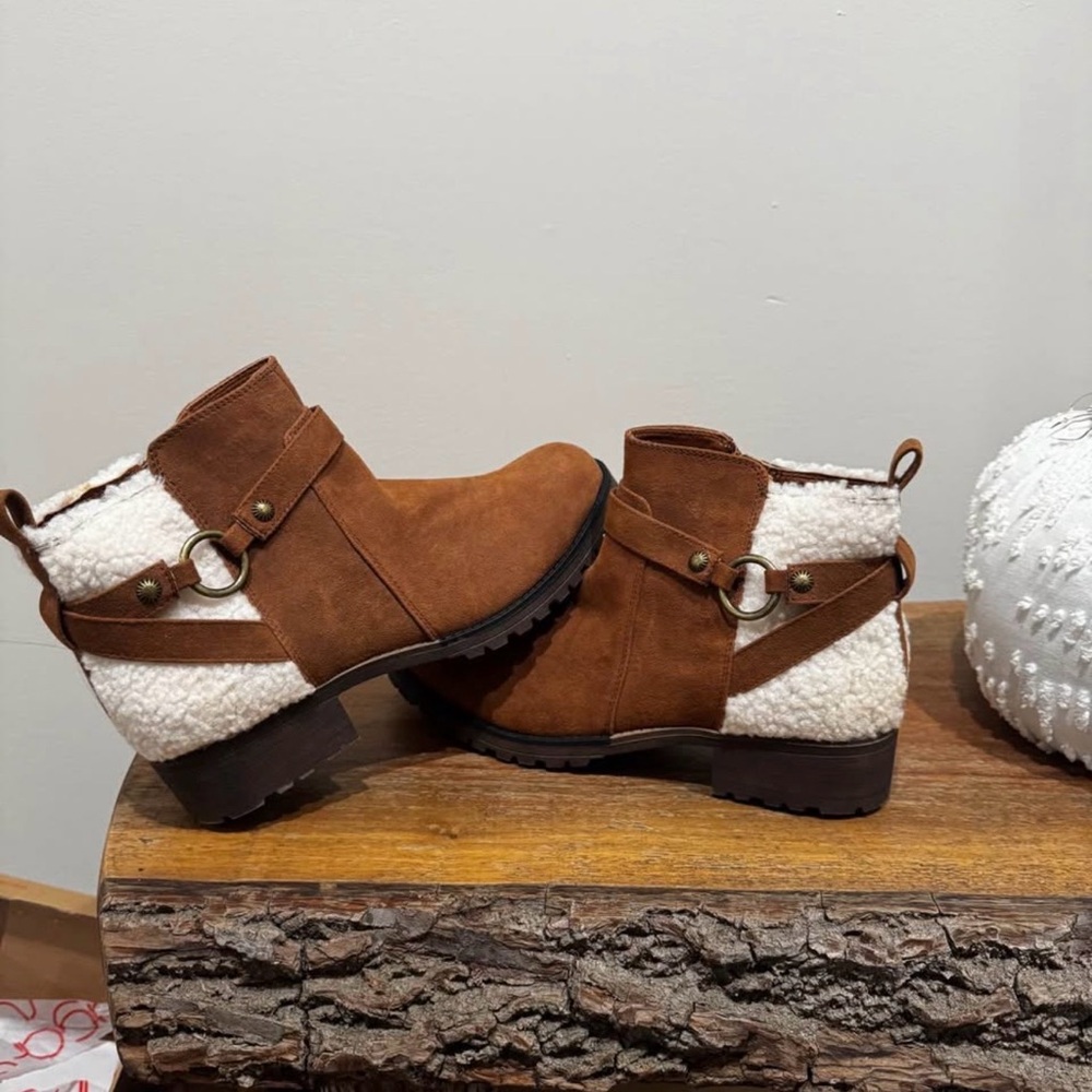 Ryka Brown and Cream Ankle Booties